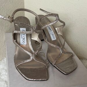Jimmy Choo Glitter Sandals Women's Size: 7 | IT 37